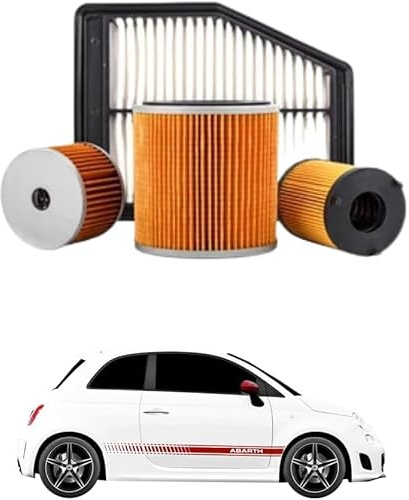 Kit Tagliando per Abarth 500, 3 Filtri Aria Olio Abitacolo, 2010-2024