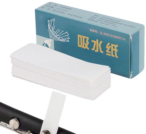 100 Sheets Saxophone Cleaning Paper, Anti-Sticky Sax Paper Pad Wind | Instrument Cleaning Papers, Portable Button Drying Absorbent Papers Paaper Patches