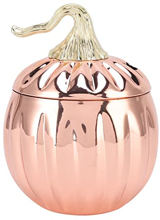 Ejoyous Copa de Vino de Calabaza Copa de Vino de Oro Rosa en Acero Inoxidable 304 con Tapa Taza en Forma de Calabaza para el Hogar, Bar, Oficina, Taza Esculpida de 9,7 Oz para café, té, Cócteles