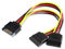 Duttek SATA auf Dual SATA Y-Stromkabel, Splitter-Kabel, Festplatte, HDD, SSD, 20 cm