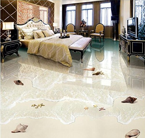 Weaeo 3D Pvc-Bodenbelag Benutzerdefinierte Foto Selbsthaftung Wasserdicht Boden Strand Meereswellen Malerei Bild Zimmer Tapete Für Die Wände 3D-280X200cm
