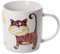 SPOTTED DOG GIFT COMPANY - Tazza grande con gatto - per caffè e tè a colazione - idee regalo per uomo, donna e amanti degli animali - in porcellana - lavastoviglie, microonde