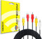 actecom® CABLE 3 HEMBRA + 3 MACHO RCA AUDIO Y VIDEO M/M 1,5M ALARGADOR ADAPTADOR
