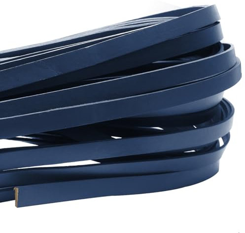 esnado Lederband Flach 10 mm x 2 mm. Blau - 3 Meter