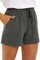 FANGJIN Leinen Frauen Kurze Hosen Kurze Hosen Damen Sommer Comfy Kordelzug Lässige Kurze Hosen Lockere Leichte Hose 7 Zoll Schrittlänge Elastic Waist Oberschenkeltasche Chino Shorts Salbeigrün XL