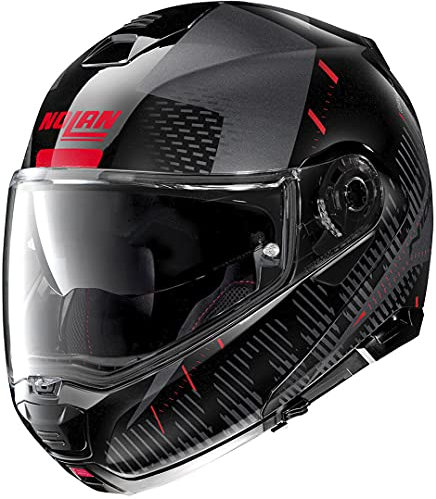 Nolan N100-5 Lightspeed N-Com Klapphelm (Black/Red,XS (55))