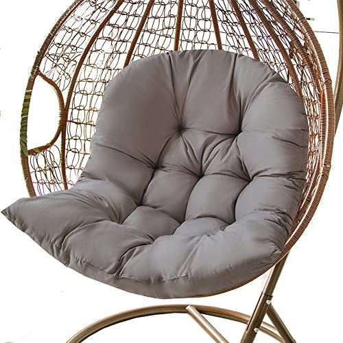 DKIEI Thicken Swing Chair Egg Chair Cushion Seat Pad Hanging Relax Chair Cushion for Indoor Outdoor Garden Yard Balcony, Dark Grey