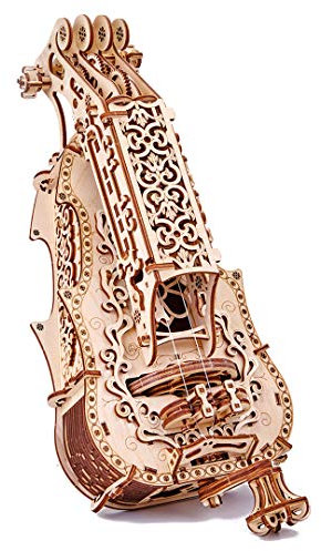 Wood Trick Lyra da Vinci 3D-Holzpuzzle für Erwachsene und Kinder - Hurdy Gurdy Kit Musikinstrument - Holzmodell-Kit