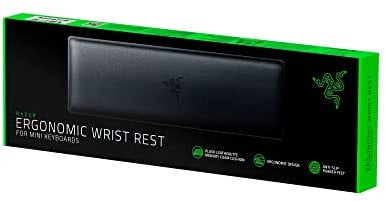 Razer Ergonomische Handgelenkauflage für Mini-Tastaturen: Plüsch-Kunstleder-Memory-Schaumstoff-Kissen – rutschfeste Gummifüße