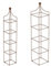 ELEO Rankobelisk „Catania“ I eckiger Obelisk aus Schmiedeeisen I in 2 verschiedenen Größen I dekorativer & praktischer Rankobelisk aus Metall (Set, unbeschichtet)