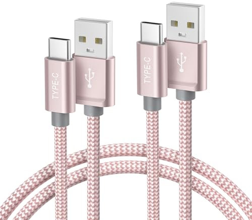 Basesailor USB C Ladekabel 3M 2Stück,Nylon Typ C Datenkabel für New Kindle Paperwhite 11. Gen 2021,iPad Mini 6 Air 4 Pro 2024,Moto G50 G30 G10 G9 Plus Play Razr 5G,Samsung Galaxy Z Fold5,A54,A42,A34