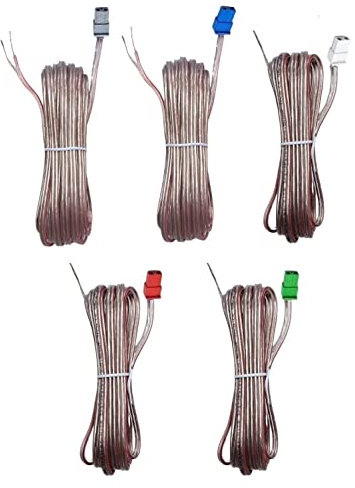 Desconocido Cables de altavoz 5x 2 Pin Speaker Cables Sound Wires Cords Red Gray Compatible With Sony Home Cinema Theater Sound Bar Subwoofer