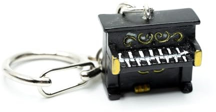 Miniblings Klavier Schlüsselanhänger Piano Musik 3D swrz - Handmade Modeschmuck I Anhänger Schlüsselring Schlüsselband Keyring