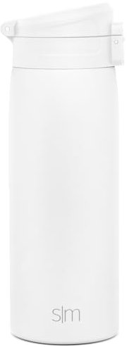 Simple Modern Thermobecher Kaffeebecher to go mit Schnappdeckel | Isolierbecher Edelstahl | Geschenke für Frauen und Männer | Kona | 470ml | Winter White