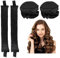 Locken ohne Hitze, 2 Stück, lockiges Haar, Damen, ohne Hitze, Locken aus Seide, Nachtlocken, DIY Styling für kurze und lange Haare (schwarz)…