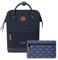 Cabaïa - Adventurer Rucksack Zurich Medium 18L - Wasserabweisend - Laptopfach bis zu 13 Zoll - 2 Vordertaschen - vegan zertifiziert - Rucksack für Reisen und Arbeit, Damen & Herren - Blau