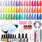 VANREESA Kit Vernis Semi Permanent Complet 42 Pièces avec Lampe U V 24 Couleurs Kit Ongle Gel U V Complet avec Outils de Manucure Cadeaux pour Femmes Bricolage à La Maison