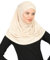 Prien Chic Hijab für Damen, Muslim Kopftuch Untertuch Set, Lange Kopftücher Kleid Frauen, Schal Für Gebetskleidung Abaya, Muslimische Kleider Für Ramadan Hajj (Beige)