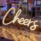 Neon Sign for Bar Home Bar Club Party Wall Decor,Cheers LED Neon With Dimmable Controller,Neon Cheers Light for Birthday Gaming Cafe Party Bar 15.7*10