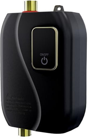 Closer Enchufe de la UE, 3000W 220V Mini Calentador de Agua InstantáNeo Calentador de Agua EléCtrico InstantáNeo Calentador de Agua Sin Tanque -Negro
