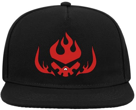 Atspauda Anime 214 Baseballmütze mit flachem Visier, 5 Paneele, Snapback, Schwarz, Schwarz , Einheitsgröße
