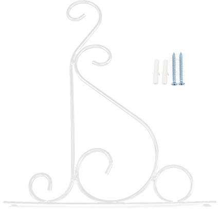 Support de Plante Suspendu, Support de Suspension Murale en Fer, Crochet de Fleur Décoratif pour Jardinière Murale avec Vis pour la Décoration de Jardin de la Maison (Blanc)