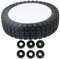 SPARES2GO 7 Tyre Wheel for Lawnmower with Reducer Bushes (175mm)