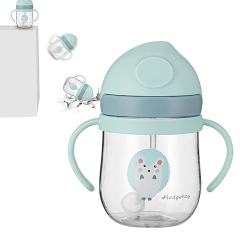 Tasse Apprentissage Bebe, Tasse Paille Bebe, Tasse Avec Paille Lestée, Tasse Anti-fuite Pour Enfant, 250 Ml Bouteille Antidérapante Avec Échelle, Bouteille Eau Portable Pour Enfant 6 Mois Et Plus