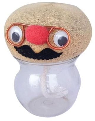 Graskopf-Puppe – Wachsender Graskopf – Kopfpuppen-Gras-Pflanztopf | Kleine Topfpflanzen Für Den Schreibtisch Mit Kulturmedium | Pflanzen Im Topf, Basteln, Lehrreiche Geschenke Zum Selbermachen | Deskt