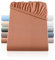 BaSaTex Bio Jersey Spannbettlaken 180x200 cm - Spannbetttuch aus 100% Bio Baumwolle GOTS-Zertifiziert - 180x200-200x200 cm - Farbe: Terrakotta