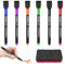 Whiteboard Marker mit Schwamm, 6 Stück Whiteboard Marker Magnetisch, Folienstift mit Radierer, White Board Marker Pens, Stifte Whiteboard Abwischbar Geeignet für Haus Schule und Büro(6 Farben)