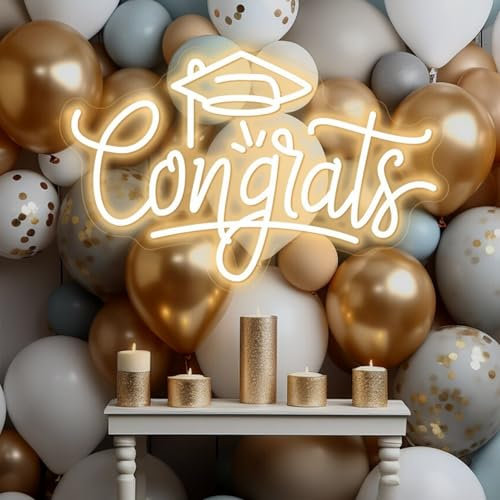 Glückwunschschild, Glückwunsch Neonschild, Personalisiertes Neonschild Klasse von 2025 Neonschild, Abschlussparty Dekor, Personalisiertes Geschenk