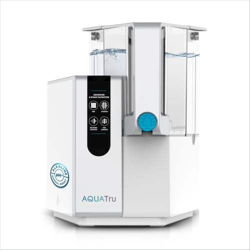 AquaTru Classic Alkaline Countertop Water Filter System for PFAS & Other Contaminants with 4-Stage Ultra Reverse Osmosis Technology (No Installation Required) (AquaTru Classic Alkaline)