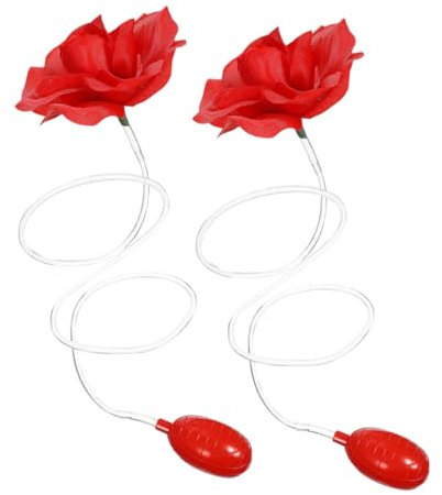 HONITANO 2stücke Teiliges Prank Kit Mit Sprührose Realistische Wasser Spritz-Blume Für Junge Mädchen Und Erwachsene Aprilscherze Und Halloween-streiche Künstliche Rote Als Spielzeug