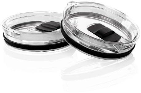 20oz Magnetic Tumbler Lid 2Pack,Compatible with Ozark Trail,Old Style Rtic,YETI Rambler and More,Magnetic Slider Switch Spill Proof Tumbler Cover (2)