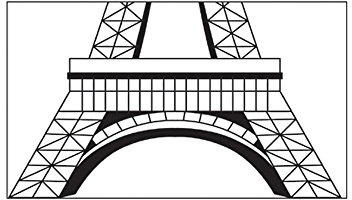 Phefop Romantische Pariser Eiffelturm-Wandaufkleber, PVC-Kunstdekor-Wandaufkleber, 27,6 X 19,7 Zoll, Schlafzimmer- und Wohnzimmerdekoration