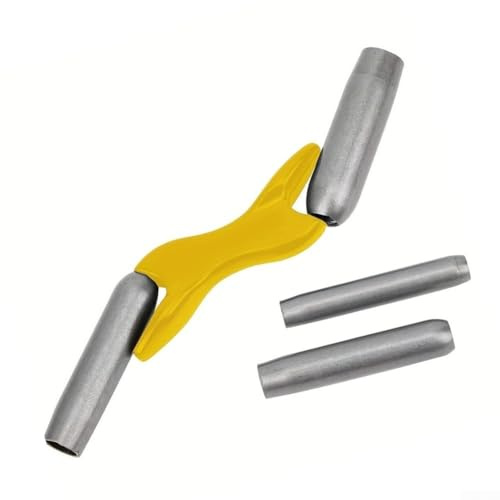FACULX Brick Jointer Tool Set, Multi-Sized Masonry Jointing Tools with Ergonomic Handle, Hardened Steel Wall Seam Trimmer for Brickwork and Concrete(Yellow)