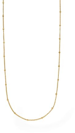 Purelei Liilii Lange Halskette Damen – Filigrane Edelstahl Gliederkette Vergoldet oder Silber – Verstellbare Kette 55–60 cm – Minimalistische Layering Kette & Charm Basis (Gold)