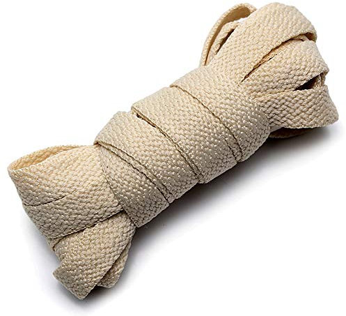 ANUFER Piatto 9mm Largo Colorato Lungo Lacci delle Scarpe per Scarpe Sportive Stivali P11 Beige 150cm