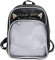 KEEPOP Ita Rucksäcke Mädchen Netter Schulrucksack Katzenohren drucken Tagesrucksack Damen Sommer Strandtasche Transparente Fenster, SCHWARZ-WEISS