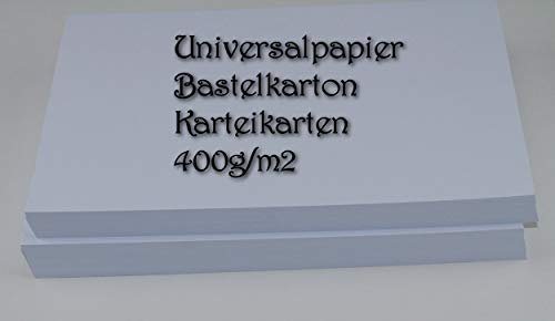 50 Blatt Universalpapier Bastelkarton Karteikarten DIN A6 400g - Sonderformate auf Anfrage möglich !