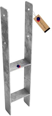 GeZu Impex® H-Anker 141 x 600 mm Pfostenträger Pfostenanker Stützenfuß H-Form Pfostenschuh