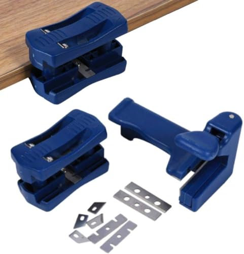 Tondeuse à Bande de Chant,4PCS Plastique Machine à Baguer à Double Bordures à Tête et à Queue en Bois de Menuisier Coupe-Bande de Chant