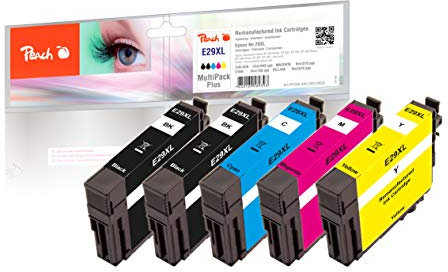 Peach E29 Spar Pack Plus Druckerpatronen XL (2xBK, C, M, Y) ersetzt Epson T2996, No. 29XL, C13T29964010 für z.B. Epson Expression Home XP -235, Epson Expression Home XP -330