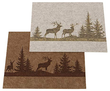 4 x Tischset Ludwig Filz farbmix Länge 45 cm, Tischdeko, Geschenk