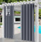 Comlax Outdoorvorhänge - Wasserdicht Outdoor Vorhang Balkon Terrasse Vorhängel UV Schutzmittel und Winddicht Vorhang, Balkon sichtschutz Vorhänge für Veranda/Pavillons 1 Stück, Grau 132x215cm