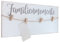 Dekoleiste Familienmomente | Brett mit Klammern für Fotos | Tafel Board | 50x20 cm