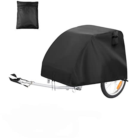 Abdeckung Fahrradanhänger,Hundeanhänger Kinderanhänger Abdeckung für Fahrrad,Fahrradanhänger Zubehör,Wasserdicht/Staubdicht 420D Oxford Material Abdeckung Fahrradanhänger(135 * 85 * 105cm)