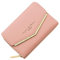 HNOOM Porte Monnaie Femme Portefeuille Femme en Cuir PU Porte Carte Monnaie Portefeuilles pour Femmes Court Zippé Femmes avec 9 emplacements pour Cartes Petit Porte Feuille (Rose)