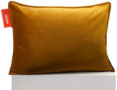 STOOV Ploov - Heated Cushion - Infrared Heating Technology - Cordless Ease of Use - 2.5 to 5 Hours of Warmth - 45 x 60 cm - Velvet Ginger Gold